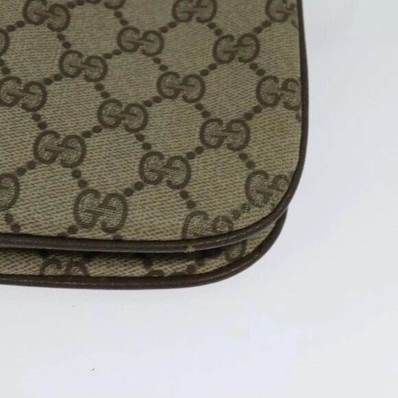 GUCCI GG Supreme Web Sherry Line Bag PVC Beige Gold 10 02 037 Auth 119034 - Picture 5 of 16